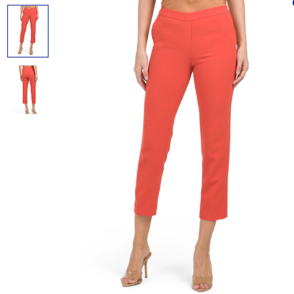 THEORY - Preowned -  Treeca Pull On Colorful CasuaModern Pants Red Coral Size 6